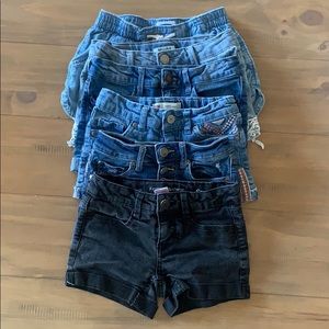 Set of 6 Girls Jean Shorts